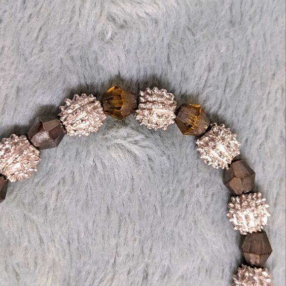 Vintage Trifari Crown 1962 White Rhodium Beaded Necklace "Electra Collection" - Picture 7 of 15